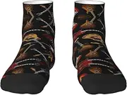 [JBYJBX] Guitars Print Adult Socks Womens Mens Workout Thermal Cozy All-Season Gift Holiday Articles Use