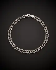 14K Italian Gold Link Charm Bracelet