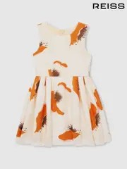 Reiss Ivory Print Trinny 13-14 yrs Floral Scuba Sleeveless Dress (AP4318) | $110