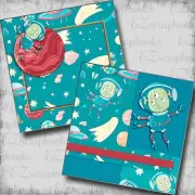 Sweet Space Invader NPM - 2 Premade Scrapbook Pages - EZ Layout 5995