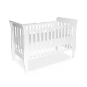 Babyhood Classic Sleigh Cot - White