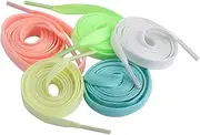 [Funlight] 5 Pair Luminous Shoelace Glow in The Dark Colorful Fluorescent Sport Shoelaces Kids Children Party Gift