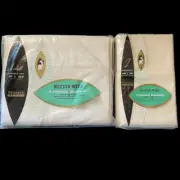 Vintage Penney's White Pillow Cases Nation-Wide Muslin Cotton Flat Sheet Lot NEW