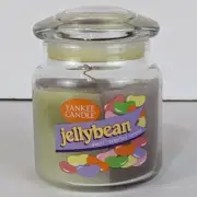 Yankee Candle Jelly Bean Swirl Scented 13oz Jar RARE Label Green Purple 25-35 Hr