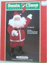 Santa Claus Crochet Doll Pattern leaflet by Fibre Craft 1986