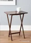 Folding Wooden TV Table Walnut Indoor Side Dinner Tray Desk Laptop Single Snack