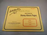 "WHITEACE" HISTORICAL STAMP ALBUM PAGES PALAU SINGLES PA-16 1999 FREE SHP.