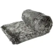 IDC Homewares Luxury Wolf Faux Fur Throw 125 x 150cm