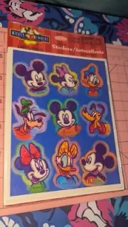 Vintage Hallmark Stickers Mickey Mouse Minnie Mouse and friends 4 Sheets Pack