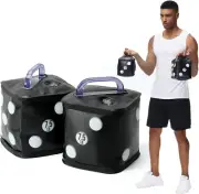 Portable Travel Dumbbells, Water Filled Dumbbells Set, Foldable & Adjustable Dum