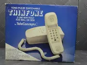 TeleConcepts Retro Handheld Corded Telephone Thinfold Tone/Pulse Brown 592053
