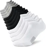 [Amutost] Ankle Socks Womens Low Cut Support Athletic Cushioned Socks 5-Pairs