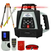 Maxiline Dual Grade Self Leveling Rotary Laser Level + Tripod Staff GSW201