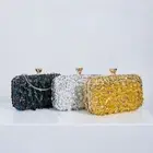 Fashion Lady Sequins Handbag Glitter Crossbody Bag Crystal Banquet Evening Party