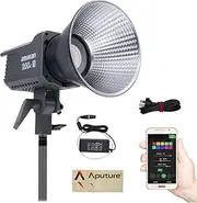 Aputure Amaran 200d S 200d-s 200ds 200W Daylight LED Video Light, CRI 96+ TLCI 99+ 55,800 lux@1m Bluetooth App Control, DC/AC Power Supply Point-Source Light for Studio Photography (200d Upgrade)