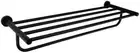 Matte Black Bath Towel Shelf Rack Curve Design Bathroom Accessories 600 x 215 x