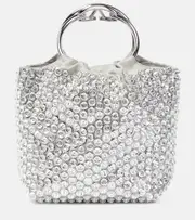 [Valentino Garavani] Valentino Garavani Carry Secrets Small embellished tote bag One Size silver