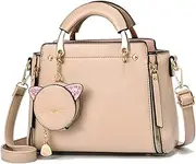 [NICOLE & DORIS] Women Handbag Crossbody Bag Girls Shoulder Bags Small PU Leathe Top Handle Bags Messenger Bags with Cute Coin Purse