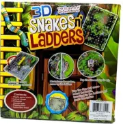 3D Snakes N Ladders Classic Family Fun Board Game BRAND NEW