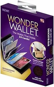 [Wonder Wallet] Black, One Size Fits All, Rfid Wallet