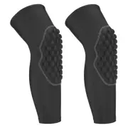 2Pcs Youth Knee Pads Crashpad Compression Sleeve Protective Black, YL
