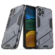 Slim Case For iPhone11 Pro Shockproof Dual-Layer Stand Cover - Grey