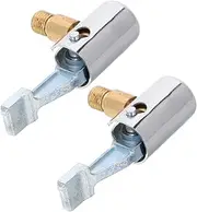 SOLUSTRE 2pcs Locking Air Chuck Clip for Inflation Valve Nozzle Connector Quick Deflation Air Pump Adapter for Car Bike Tires Air Mattress