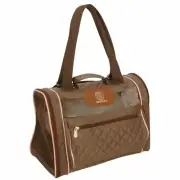 Sherpa Backpack Dog Cat Pet Carrier Medium Brown and Pink 10238