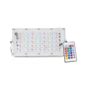 50W Rgb Led Flood Light Remote Control Street Lamp Waterproof Outdoor Garden Spotlight Ac220V