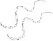 OATIPHO 2pcs Anklet Alloy Beads Silver Foot Decoration Accessory Gold Anklets