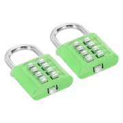 8 Digit Button Combination Padlock 2pack 4 Digit Locking Mechanism Lock Green