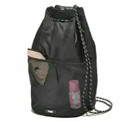 VICTORIA SECRET VS Pink Black Drawstring Weekend Tote Backpack Bag NEW