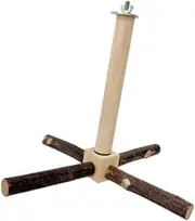 Ｂｅｓｇａ Parrot Perch Parrot Play Stand Rotating Rest Wood Station Pole Bird Training Stand for Cockatiels Lovebirds Budgies Canaries