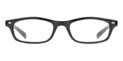 Square Full Rim Plastic Men's Glasses Black, Size +1.00 - Lenses Included - Private Health Rebate - Blue Light Block Available - SmartBuy Readers