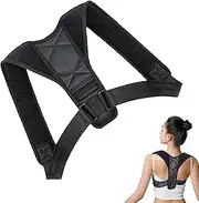 Posture Brace - Adjustable Neck Spine Support - Back Brace Upper Posture Support, Shoulder Straightener for Clavicle, Neck
