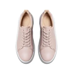 【Clarks】女鞋 Hollyhock Walk 低調百搭圓頭厚底輕量板鞋 休閒鞋 增高鞋(CLF76309C)