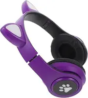 MOLUCKFU Cute Cat Ear Headset for Girls Wireless Headphones Boys and Girls Headphones Over Ear Gaming Headset