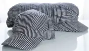 Boys Striped Engineer Hat (Blue) Pack of 25-Adjustable size