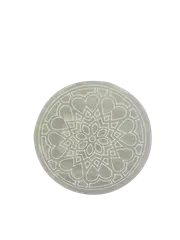 Lotus Flower Selenite Charging Round Display Plate Crystal Jewelry Dish Holder