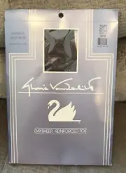 Vintage Pantyhose Small Gloria Vanderbilt Day Sheer Size A Taupe Reinforced Toe