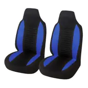 Front High Back Bucket Seat Covers Universal 2+1 Rear Auto Seat Protector For Peugeot 107 For Citron C1 For Toyota Aygo 2pcs blue