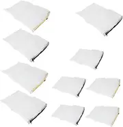 Kisangel 10pcs Fish Tank Activated Carbon Nylon Bag Zipper Filter Mesh Pouch (l+s Size)