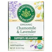 Tea, Organic Chamomile with Lavender, Tea Bags, 16 Count