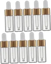 CTIRCHIU 10pcs Clear Essential Oil Dropper Bottles Leak Multi-use Glass Containers for Travel and Safe for Handmade and Perfumes for