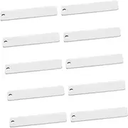[Baluue] 10pcs Engravable Metal Keychains DIY Blank Keychain Tags Durable Color Design for Keyring Pendant for Personalization and present Labels