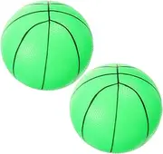 GANAZONO 2pcs Glow The Dark Inflatable Basketball Toys Luminous Sports Ball PVC Exercise Play Basketball for Game Bouncy Ball Supplies