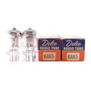 2 RCA 6AK5 Tubes NOS NIB Match Date Shiny Plates D Getter GM%: 121 121 AMPLITREX