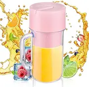ACAGALA Portable Blender for Shakes and Smoothies 340ml Mini Blender with Handle 6 Blades Waterproof USB Type-C Rechargeable Personal Blender for Home Kitchen Office Travel Outdoor Sports