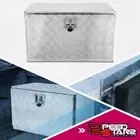 Silver Aluminum Truck Pickup Trailer Tool Box w/ T-Bar Lock&Keys 30"x17.9"x17.3"