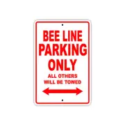 Bee Line Parking Only Boat Ship Yacht Marina Dock Notice Aluminum Metal Sign